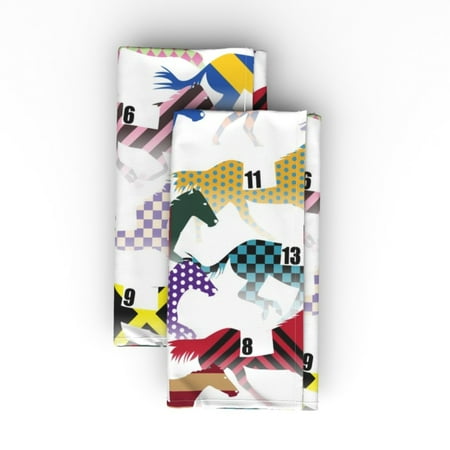 Linen Cotton Canvas Dinner Napkins (Set of 2) - Horse Pattern Black Horses Racing Equestrian Abstract Plaid Diamond Polka Dots Checks Print Cloth Dinner Napkins by Spoonflower
Linen Cotton Canvas Dinner Napkins (Set of 2) - Horse Pattern Black Horses Racing Equestrian Abstract Plaid Diamond Polka Dots Checks Print Cloth Dinner Napkins by Spoonflower