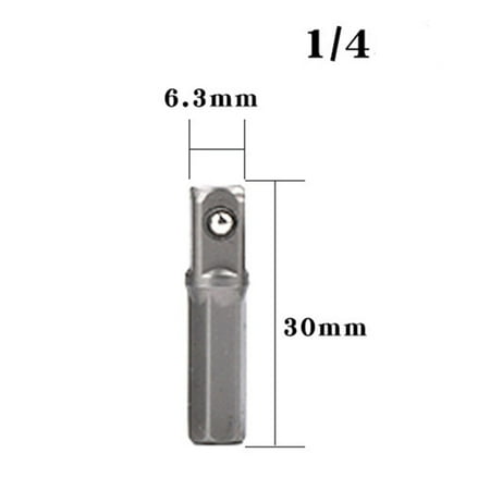 1/4 Drill Socket Adapter for Impact Driver Hex Shank to Square Socket Extension
1/4 Drill Socket Adapter for Impact Driver Hex Shank to Square Socket Extension