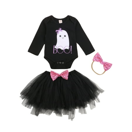 Douhoow 2Pcs Baby Girls Halloween Outfits Cartoon Long Sleeve Romper + Tulle Skirt
Douhoow 2Pcs Baby Girls Halloween Outfits Cartoon Long Sleeve Romper + Tulle Skirt