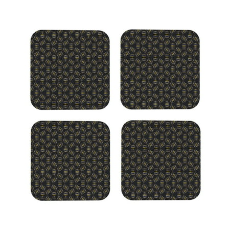 Leather Coasters Set of 4 - Gold dark blue snowflake print Lightweight Non-Slip Drink Coasters for Desk Anti-Scalding Desk Cup Coasters for Office Table Decor Square
Leather Coasters Set of 4 - Gold dark blue snowflake print Lightweight Non-Slip Drink Coasters for Desk Anti-Scalding Desk Cup Coasters for Office Table Decor Square