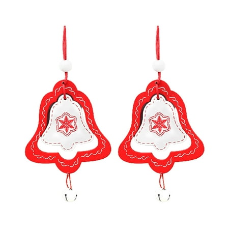 Sanwood Pendant 2Pcs Hanging Pendant Lightweight Nice-looking Portable Star Xmas Tree Bell Shape Pendant for Home
Sanwood Pendant 2Pcs Hanging Pendant Lightweight Nice-looking Portable Star Xmas Tree Bell Shape Pendant for Home