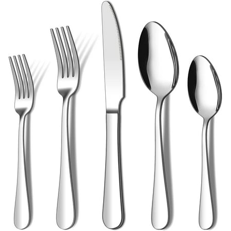 TWINNIS 20-Piece Silverware Set Stainless Steel Flatware Set with Knives Forks and Spoons Set Silver
TWINNIS 20-Piece Silverware Set Stainless Steel Flatware Set with Knives Forks and Spoons Set Silver
