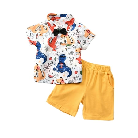 Eyicmarn Toddler Baby Boy Dinosaur Outfit Short Sleeve Shirt Top Shorts 2Pcs Set
Eyicmarn Toddler Baby Boy Dinosaur Outfit Short Sleeve Shirt Top Shorts 2Pcs Set