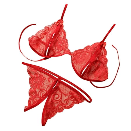 Rdeuod Valentines Lingerie for Women Ladies Fashion Net Yarn Lace Perspective Bowknot Sexy Sling Temptation Lingerie Underwear Set
Rdeuod Valentines Lingerie for Women Ladies Fashion Net Yarn Lace Perspective Bowknot Sexy Sling Temptation Lingerie Underwear Set