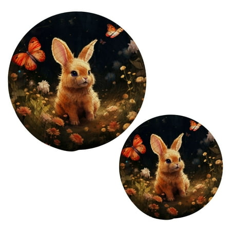 Rabbit in Butterflies and Flowers Pot Holders Set Trivets Hot Pads Cotton Mats for Cooking
Rabbit in Butterflies and Flowers Pot Holders Set Trivets Hot Pads Cotton Mats for Cooking