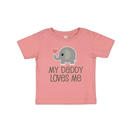 Inktastic My Daddy Loves Me Outfit Gift Baby Boy or Baby Girl T-Shirt