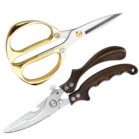 2Pcs Kitchen Scissors Meat Scissors Poultry Shears Food Cooking Scissors for Home