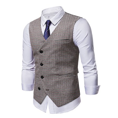Men s Plaid Business Suit Vests Tuxedo Suit Waistcoat Dress Vest Slim Fit Jacket Single-breasted Sleeveless Vests Fahsion Casual Regular Fit Jackets for Wedding Party
Men s Plaid Business Suit Vests Tuxedo Suit Waistcoat Dress Vest Slim Fit Jacket Single-breasted Sleeveless Vests Fahsion Casual Regular Fit Jackets for Wedding Party