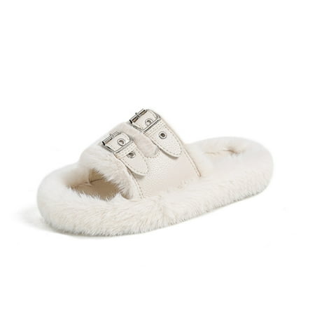 Yazi Womens Open Toe Slipper with Cozy Lining Faux Rabbit Fur Cork Slide Sandals Size 6-11
Yazi Womens Open Toe Slipper with Cozy Lining Faux Rabbit Fur Cork Slide Sandals Size 6-11