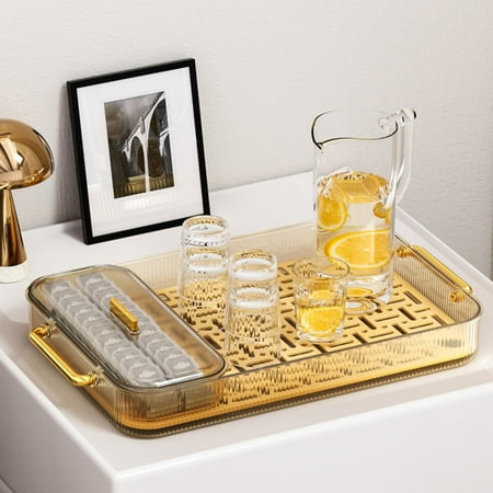 Portable Serving Tray Vanity Tray Plate Fruit Dessert Tray with Handle Tea Cup Tray for Dining Room Bathroom Restaurant Kitchen Counter Home Yellow
Portable Serving Tray Vanity Tray Plate Fruit Dessert Tray with Handle Tea Cup Tray for Dining Room Bathroom Restaurant Kitchen Counter Home Yellow