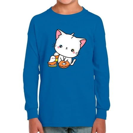 Cute Vampire Kitten W Donut Long Sleeve Toddler -Image by Shutterstock 2 Toddler