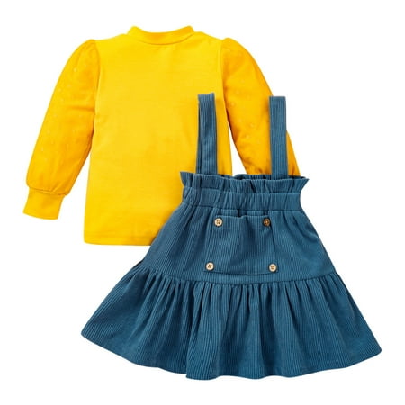 Baby Casual Girl Simple Set Kid Summer Clothes Toddler Girls Long Sleeve Solid Tops Suspenders Skirt With Pocket Outfits
Baby Casual Girl Simple Set Kid Summer Clothes Toddler Girls Long Sleeve Solid Tops Suspenders Skirt With Pocket Outfits