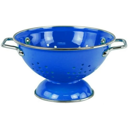 1 qt Powder Coated Colander Azure