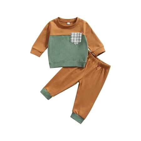 Sunisery Kids Baby Boys Color Block Long Sleeve Sweatshirt Pants Casual Tracksuit Wheat 9-12 Months
Sunisery Kids Baby Boys Color Block Long Sleeve Sweatshirt Pants Casual Tracksuit Wheat 9-12 Months