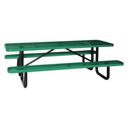 4HUR8 Picnic Table, 96" W x62" D, Green
