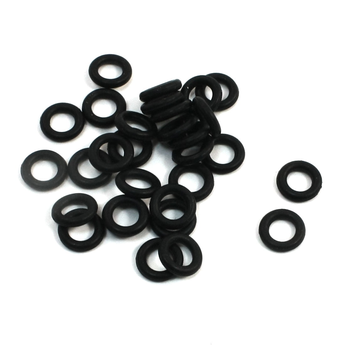 Silicone O-Rings 7mm OD 4mm Inner Diameter 1.5mm Width Seal Gasket White 30Pcs