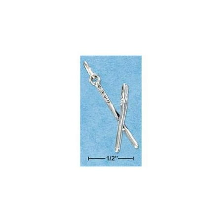 Sterling Silver Three Dimensional Chopsticks Charm