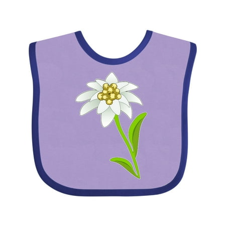 Inktastic Edelweiss- Flower Gift Baby Boy or Baby Girl Bib