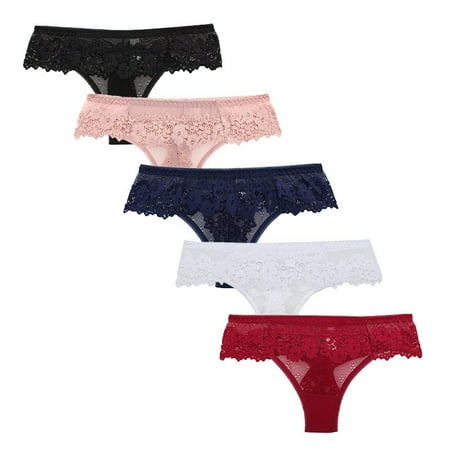 Frehsky underwear women Women s Five-piece Comfortable Lace Thong Low Waist Cotton Crotch Underwear cotton underwear for women Multicolor
Frehsky underwear women Women s Five-piece Comfortable Lace Thong Low Waist Cotton Crotch Underwear cotton underwear for women Multicolor