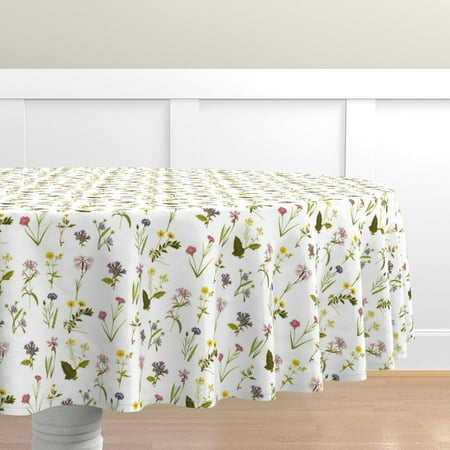 Cotton Sateen Tablecloth 90 Round - Antique Wildflowers Floral Meadow Watercolour Botanical Daisy Vintage Print Custom Table Linens by Spoonflower
Cotton Sateen Tablecloth 90 Round - Antique Wildflowers Floral Meadow Watercolour Botanical Daisy Vintage Print Custom Table Linens by Spoonflower