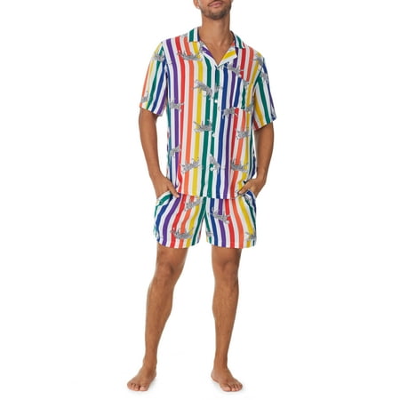 Room Service Mens Short Sleeve Pajama Set