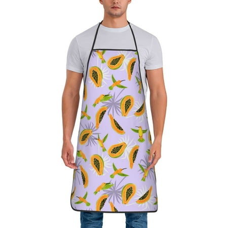 Apron for Men Women Papaya Hummingbird Waterproof Chef Kitchen Baking Apron with Long Ties Aprons for Cooking Baking and Gardening Kitchen Collection
Apron for Men Women Papaya Hummingbird Waterproof Chef Kitchen Baking Apron with Long Ties Aprons for Cooking Baking and Gardening Kitchen Collection