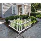 Zippity Outdoor Products Madison No Dig Vinyl Picket Garden Fence (Set