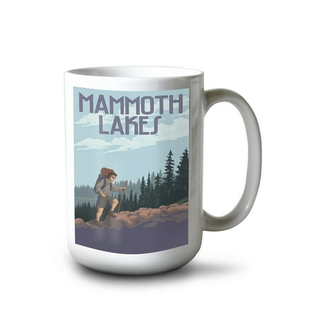 15 fl oz Ceramic Mug Mammoth Lakes California Mountain Scene with Hiker Dishwasher & Microwave Safe
15 fl oz Ceramic Mug Mammoth Lakes California Mountain Scene with Hiker Dishwasher & Microwave Safe