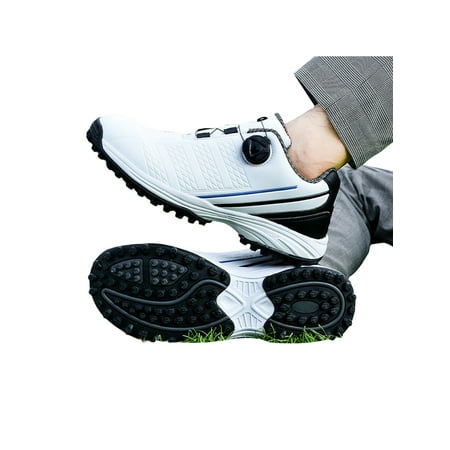 Ritualay Mens Golf Shoes Professional Walking Comfort Sneakers Casual Breathable Trainers Sports Training Non-slip White Blue Black Stripe 7.5
Ritualay Mens Golf Shoes Professional Walking Comfort Sneakers Casual Breathable Trainers Sports Training Non-slip White Blue Black Stripe 7.5