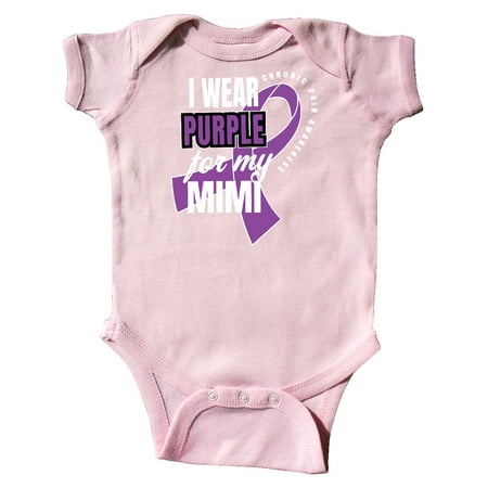 Inktastic Chronic Pain I Wear Purple For My Mimi Gift Baby Boy or Baby Girl Bodysuit