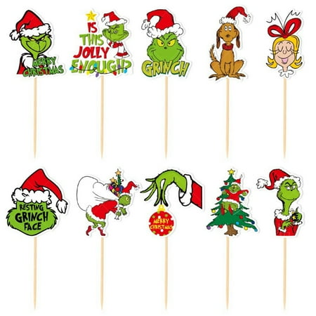 Hanety Grinch Christmas Decorations Grinch Decor Cartoon Themed Party Cake Rack Birthday Cake Holder Holiday Cake Flag Planting Party Disposable Decorative Items Grinch Funny Props
Hanety Grinch Christmas Decorations Grinch Decor Cartoon Themed Party Cake Rack Birthday Cake Holder Holiday Cake Flag Planting Party Disposable Decorative Items Grinch Funny Props