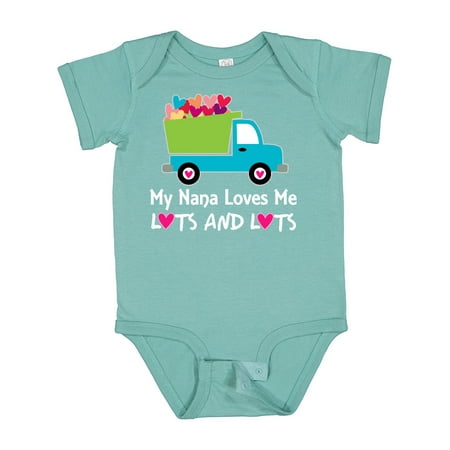 Inktastic Nana Loves Me Grandson Boys Gift Baby Boy Bodysuit