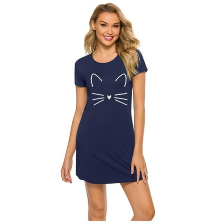 Njoeus Women s Night Shirt for Sleeping Sleepwear Short Sleeve Cute Print Sleep Dress
Njoeus Women s Night Shirt for Sleeping Sleepwear Short Sleeve Cute Print Sleep Dress