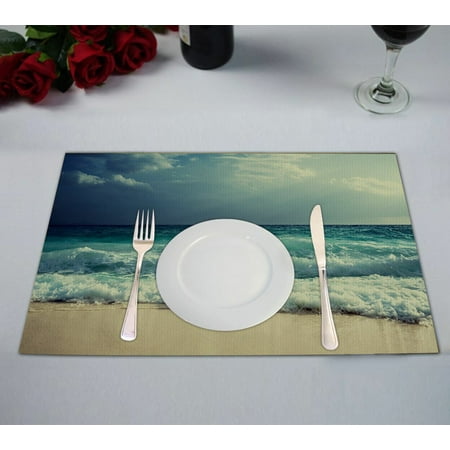 GCKG Sea Landscpae Placemat Great Ocean Waves at Seychelles Beach Placemat 12x18 Inch Set of 2
GCKG Sea Landscpae Placemat Great Ocean Waves at Seychelles Beach Placemat 12x18 Inch Set of 2