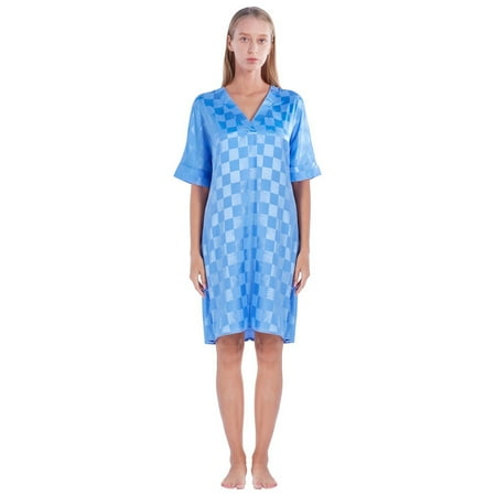 Nightgown for Women Sleepwear Loose Short Sleeve Nightdress - Short Sleeve Silk Pajamas for Women V-neck Breathable Soft Pajamas S-XXL
Nightgown for Women Sleepwear Loose Short Sleeve Nightdress - Short Sleeve Silk Pajamas for Women V-neck Breathable Soft Pajamas S-XXL