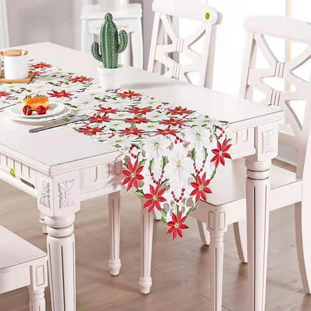 Elroy Table Runner Embroidered Christmas Dining Table Runner Decoration Xmas Home Kitchen Party Decor
Elroy Table Runner Embroidered Christmas Dining Table Runner Decoration Xmas Home Kitchen Party Decor