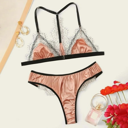 Coappsuiop Lingerie For Women New Lace Lingerie Silk Underwear Sleepwear Bra Wireless Pajamas Satin Underwear Women
Coappsuiop Lingerie For Women New Lace Lingerie Silk Underwear Sleepwear Bra Wireless Pajamas Satin Underwear Women