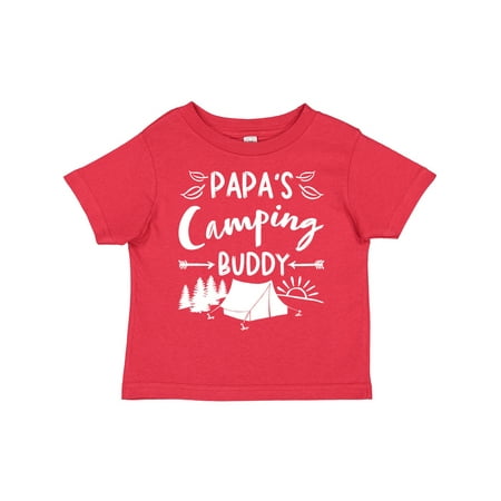 Inktastic Papas Camping Buddy Gift Toddler Boy or Toddler Girl T-Shirt