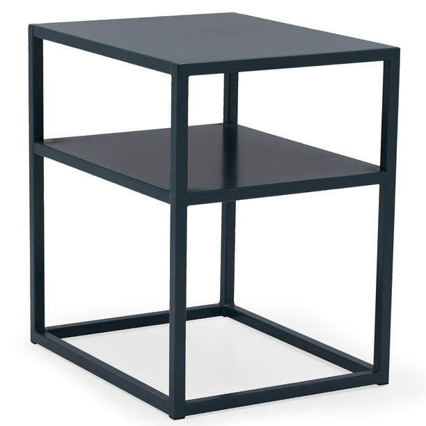 MoDRN Freya Open Metal Frame Nightstand, Slate Blue