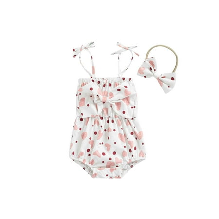 Suanret Valentine s Day Kids Baby Girls 2Pcs Clothes Heart Dot Print Bowknot Sleeveless Sling Romper+Headband White 18-24 Months
Suanret Valentine s Day Kids Baby Girls 2Pcs Clothes Heart Dot Print Bowknot Sleeveless Sling Romper+Headband White 18-24 Months