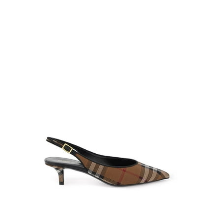 Burberry Check Motif Slingback Pumps Women