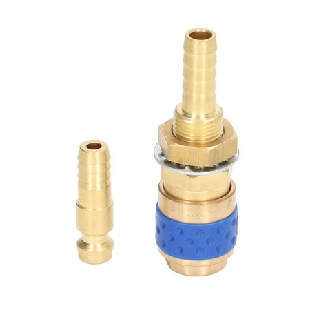 Torch Hose Adapter High Hardness Quick Coupler Kit Standard Sizes No Leakage Easy To Install Non Slip For MIG TIG Welding Blue
Torch Hose Adapter High Hardness Quick Coupler Kit Standard Sizes No Leakage Easy To Install Non Slip For MIG TIG Welding Blue