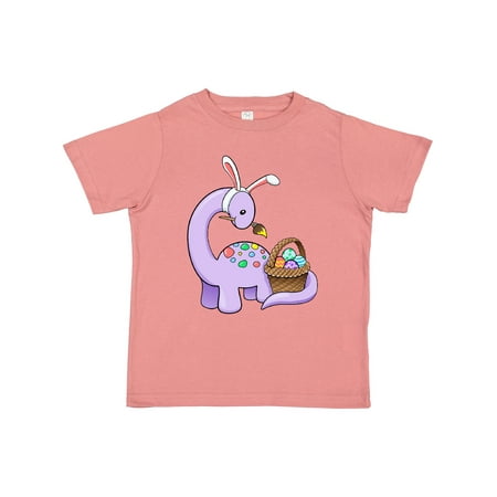 Inktastic Cute Purple Easter Dinosaur Painting Eggs Gift Toddler Boy or Toddler Girl T-Shirt
