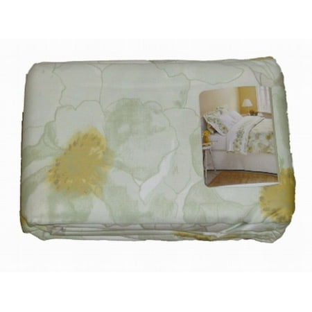 Village Green Watercolor Floral 2 Pc Duvet Cover Set Twin Size Bed