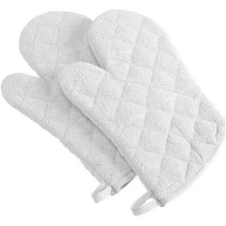 Terry Oven Mitt White Set of 2