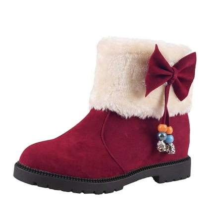 TAIAOJING Womens Boots Fashion Winter Snow Boots Flat Bottom Round Toe Non Slip Plush Warm And Comfortable Solid Color Bow Casual Shoes
TAIAOJING Womens Boots Fashion Winter Snow Boots Flat Bottom Round Toe Non Slip Plush Warm And Comfortable Solid Color Bow Casual Shoes