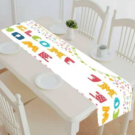 ECZJNT Welcome home text colorful table runner table cloth tea table cloth 14x72 Inch
ECZJNT Welcome home text colorful table runner table cloth tea table cloth 14x72 Inch