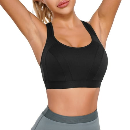 CtriLady Women s Sports Bra Workout Running High Impact Racerback Bras Wireless Full Support Bonce Adjustable Straps Hook Quick Dry Seamless Yoga Tops(Black Large)
CtriLady Women s Sports Bra Workout Running High Impact Racerback Bras Wireless Full Support Bonce Adjustable Straps Hook Quick Dry Seamless Yoga Tops(Black Large)
