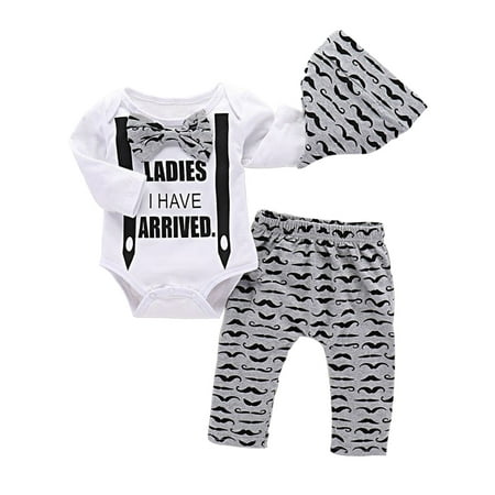 EHTMSAK Newborn Infant Baby Toddler Boy Long Sleeve Outfits Letter Print Bodysuit and Pants Set Clothing Set with Hat White 0-2Y 80
EHTMSAK Newborn Infant Baby Toddler Boy Long Sleeve Outfits Letter Print Bodysuit and Pants Set Clothing Set with Hat White 0-2Y 80