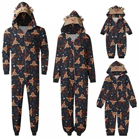 Sunisery Christmas Family Matching Jumpsuit Pajamas Long Sleeve Hooded Elk Print Zipper Onesie Loungewear
Sunisery Christmas Family Matching Jumpsuit Pajamas Long Sleeve Hooded Elk Print Zipper Onesie Loungewear